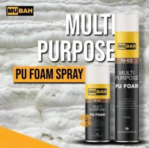 MUBAH PU Foam Spray Multipurpose For Gaps & Joints Crack Filler 750ml, 450ml PU 512