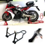 MOTORCYCLE BLACK PADDOCK STAND / REAR WHEEL LIFT STAND FOR HEAVY BIKES