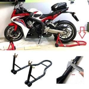 MOTORCYCLE BLACK PADDOCK STAND / REAR WHEEL LIFT STAND FOR HEAVY BIKES