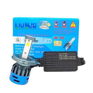 HJG M3 Mini LED Headlight Bulb – 60W Super Bright White – Upgraded Version with Cooling Fan