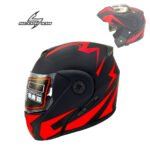 Scorpion Modular Flip-Up Motorcycle Helmet – Dual Visor Matt Finish Imported Unbreakable RED BLACK color