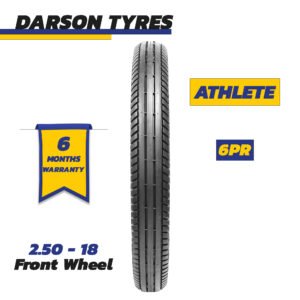 Athlete 2.50-18 (Front Wheel) - 125CC Motorcycle Tyre Tube Set - DARSON TYRES