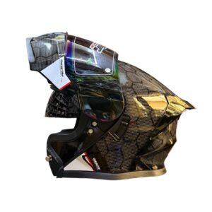 Super Air SP-912 Uplift Dual visor Helmet DOT Standard approved Removable Padding Air Ventilation system Carbon Fiber Graphics - Roadies Store