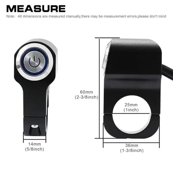 One Way LED Metal Switch