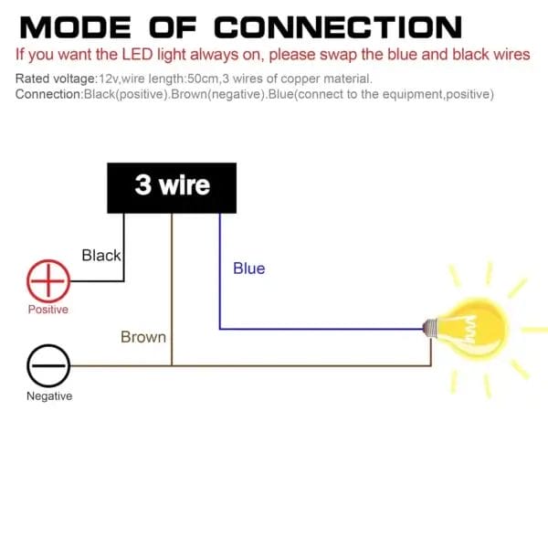 One Way LED Metal Switch