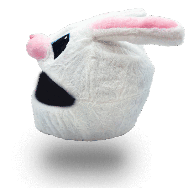 Plush Bunny Cover For Helmet