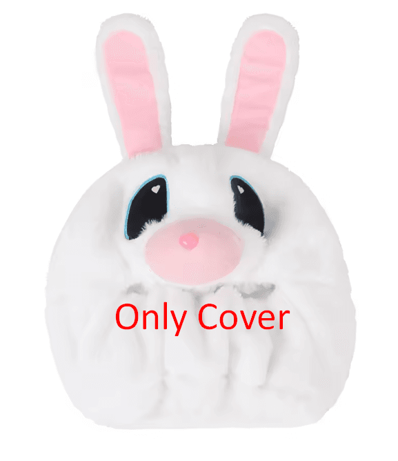 Plush Bunny Cover For Helmet
