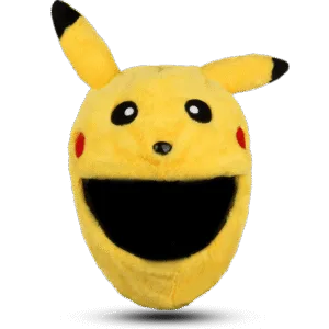 Plush Pikachu Cover For Helmet